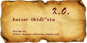 Kaizer Oktávia névjegykártya